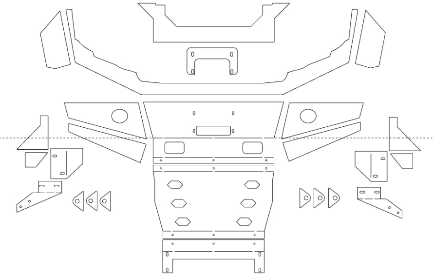 2nd gen (2005-2015) Nissan Xterra WIY Shrock Style Front Winch Bumper